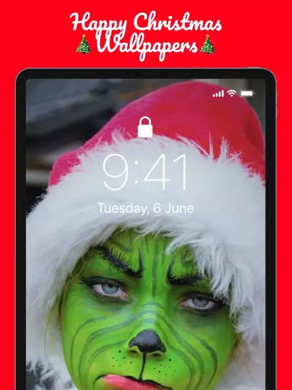ภาพหน้าจอของ Outfit Grinch Christmas iPad 