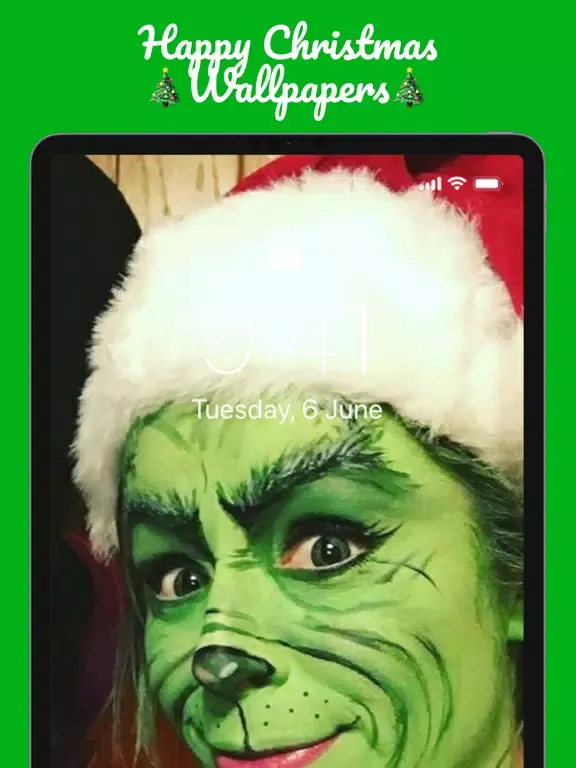 ภาพหน้าจอของ Outfit Grinch Christmas iPad 