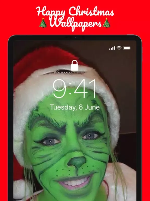 ภาพหน้าจอของ Outfit Grinch Christmas iPad 