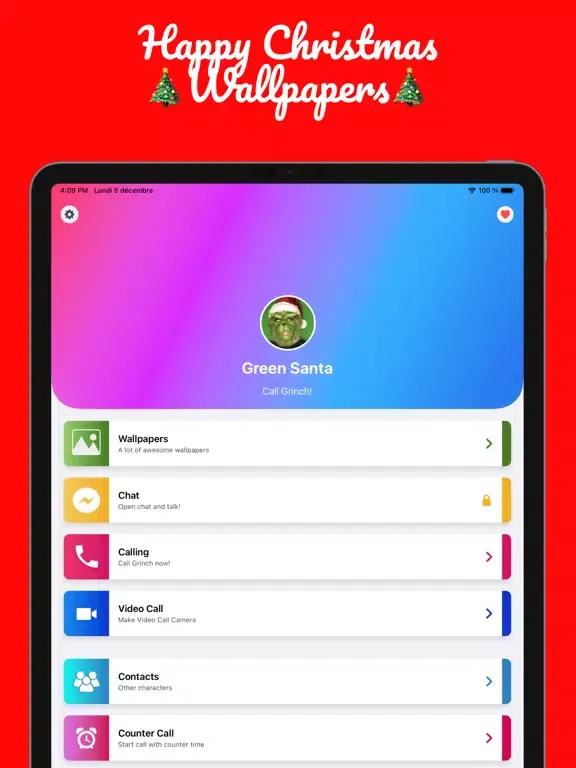 ภาพหน้าจอของ Outfit Grinch Christmas iPad 