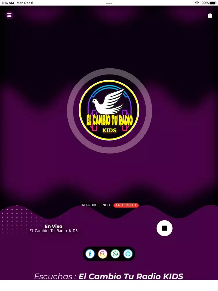Capturas de pantalla de El Cambio Tu Radio KIDS iPad 