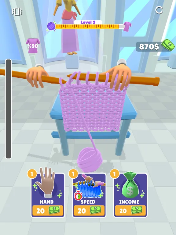 Capturas de tela do Big Stitch - 3D Knit game iPad 