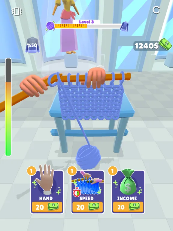 Capturas de tela do Big Stitch - 3D Knit game iPad 