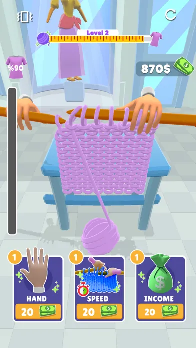 Capturas de tela do Big Stitch - 3D Knit game