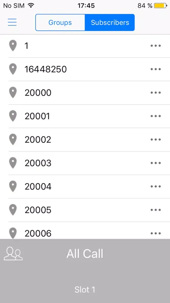 Zrzuty ekranu SmartPTT Mobile