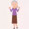 Old woman : Animated Stickers