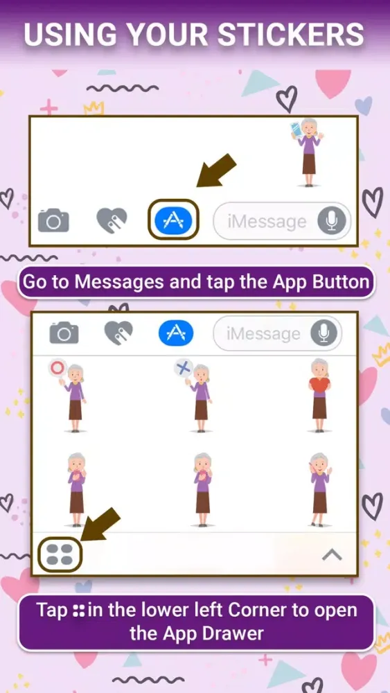 Old woman : Animated Stickers Screenshots
