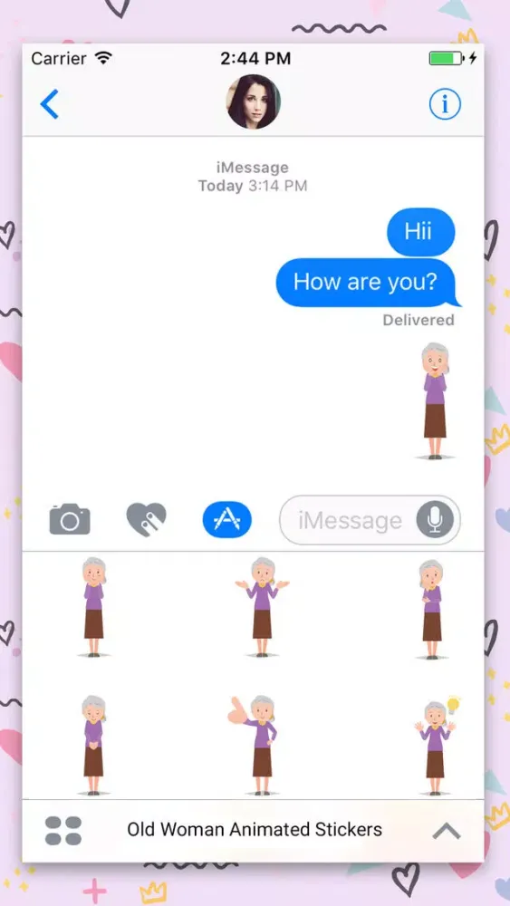 Old woman : Animated Stickers Screenshots