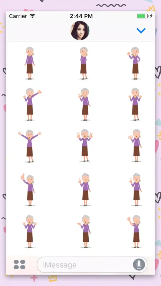 Old woman : Animated Stickers Screenshots