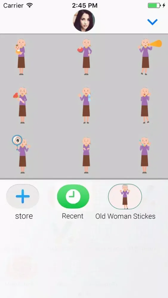 Old woman : Animated Stickers Screenshots