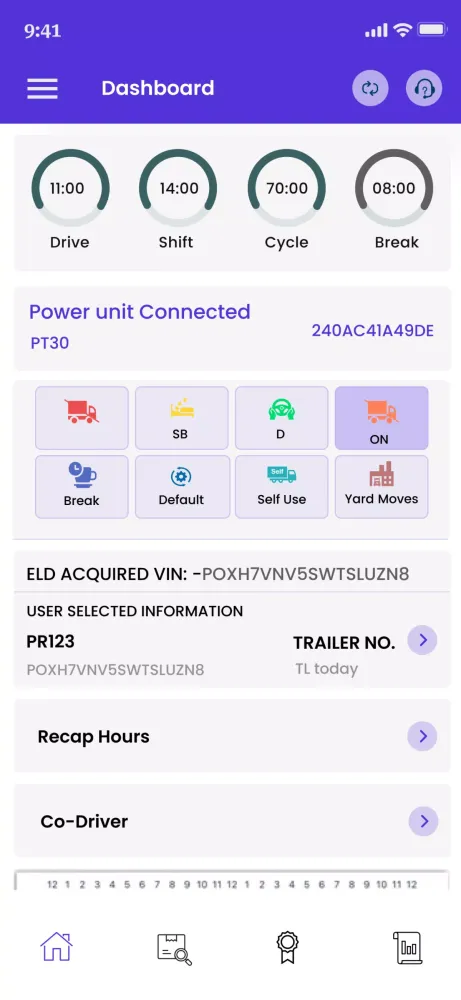 Tangkapan layar ELD Mandate HOS