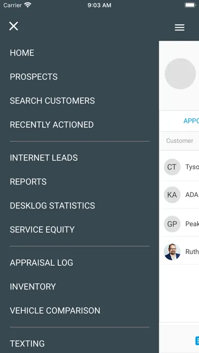 Capturas de pantalla de CDK Modern Retail CRM