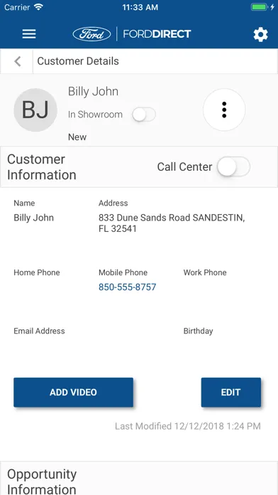 Ảnh chụp màn hình của FordDirect CRM Pro Mobile