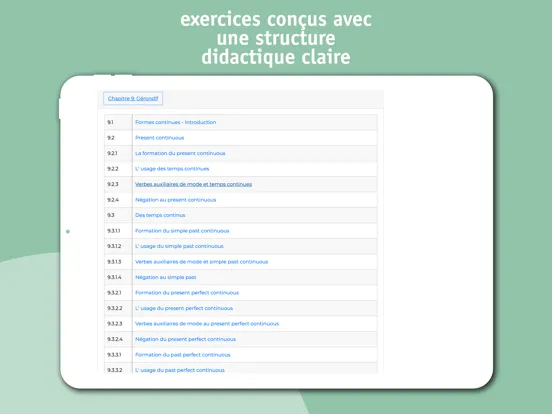 Zrzuty ekranu anglais cours complet iPad 