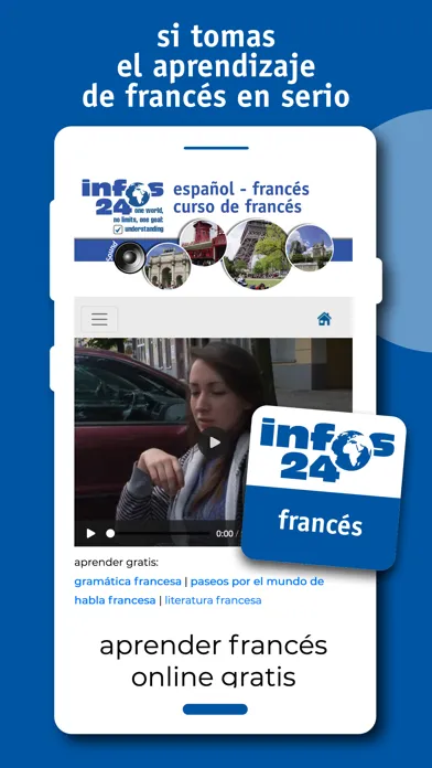 Tangkapan layar curso de francés