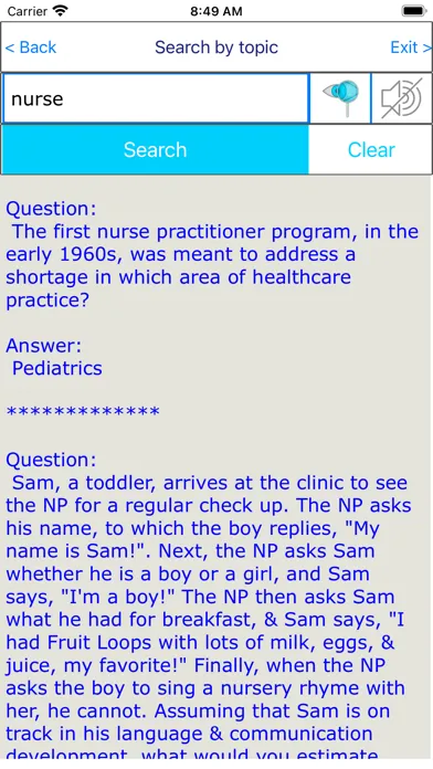 CPNP PC Pediatric Nursing Exam Screenshots