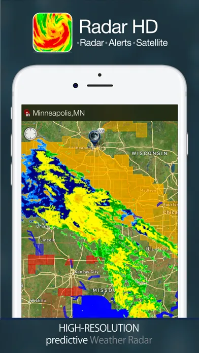 Tangkapan skrin Radar HD Future Weather Radar