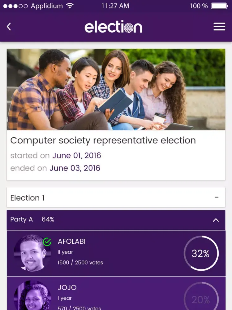 Election App iPad  स्क्रीनशॉट