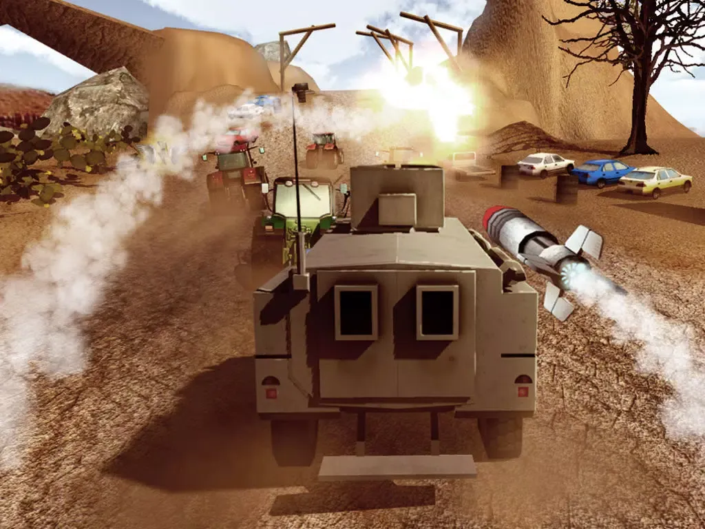 Capturas de pantalla de A Death Racer 3D Free: Best Road Battle of All Vehicles iPad 