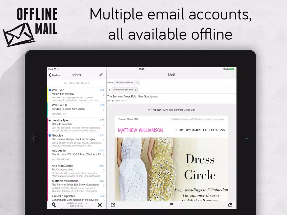 Offline Mail iPad  Ekran Görüntüleri