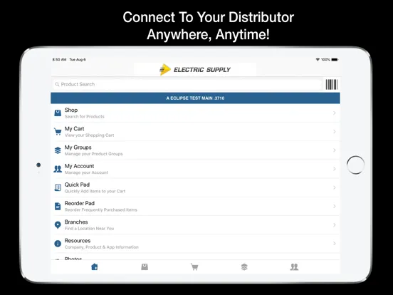 Electric Supply Inc OE Touch iPad  Screenshots