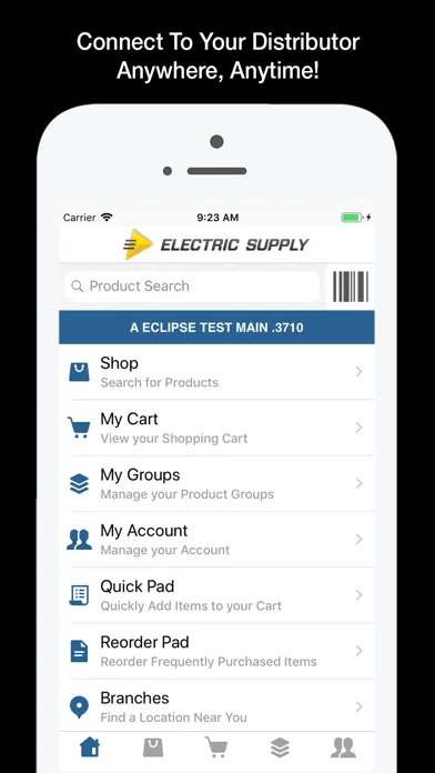 Electric Supply Inc OE Touch Screenshots