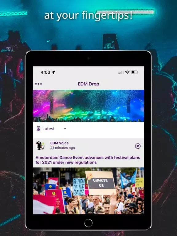 ภาพหน้าจอของ The EDM Drop iPad 