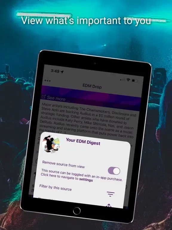 ภาพหน้าจอของ The EDM Drop iPad 
