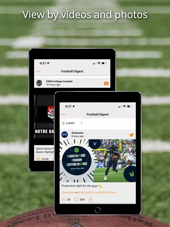 Captures d'écran de Football News Digest iPad