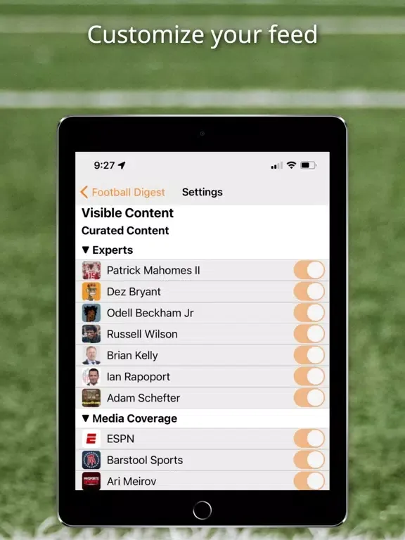 Captures d'écran de Football News Digest iPad