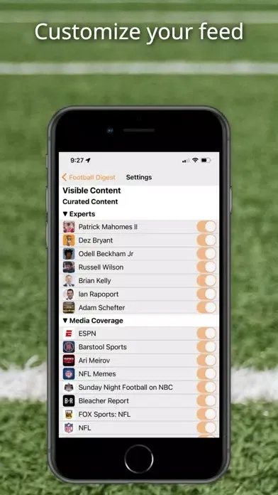 Captures d'écran de Football News Digest