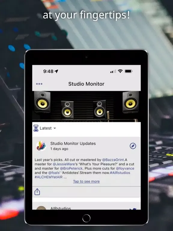 Tangkapan skrin Studio Monitor iPad 