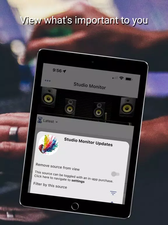 ภาพหน้าจอของ Studio Monitor iPad 