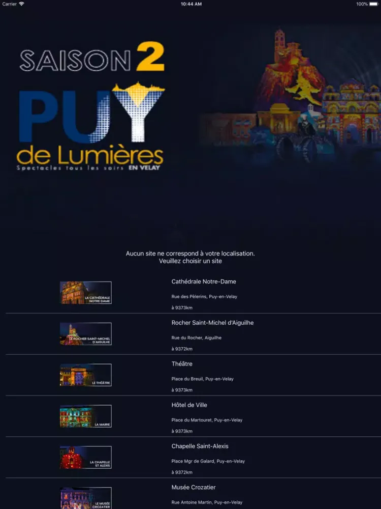 Zrzuty ekranu Puy de Lumières iPad 
