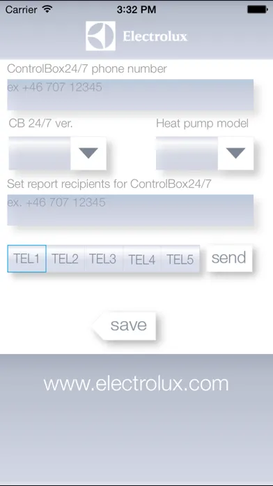 Capturas de tela do Electrolux AirCare