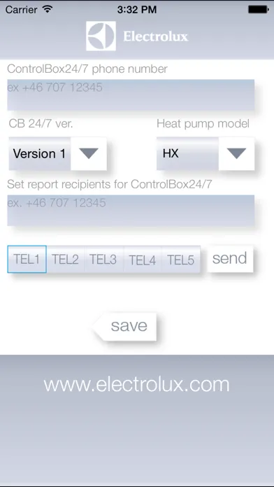 Capturas de tela do Electrolux AirCare