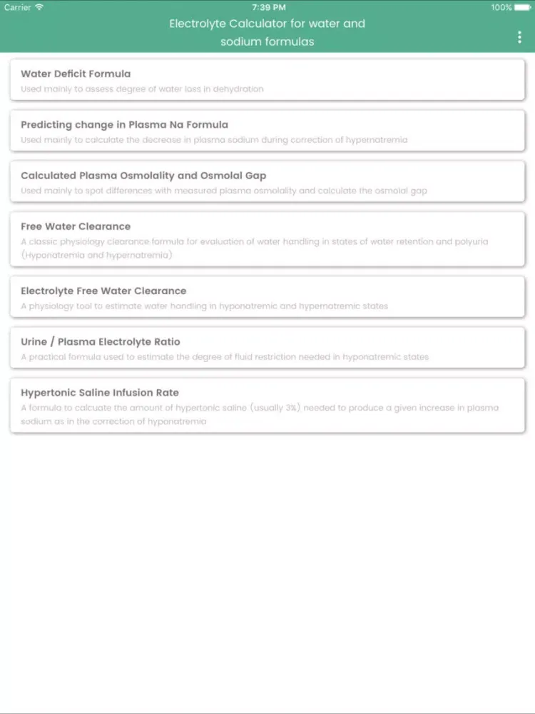 تصاویر Water and Sodium Formulas iPad 