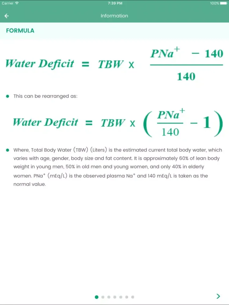تصاویر Water and Sodium Formulas iPad 