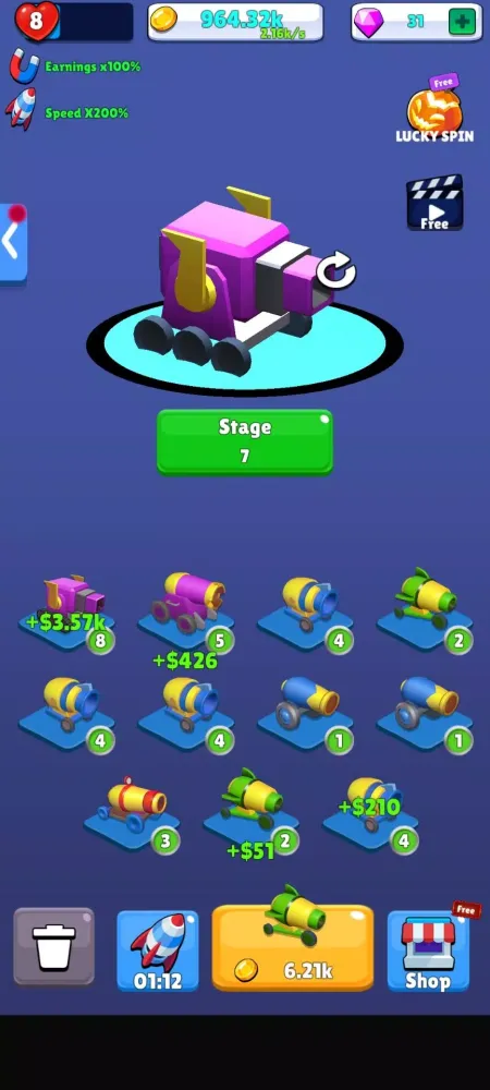 Turret Shot Shooting Stack 3D Screenshots
