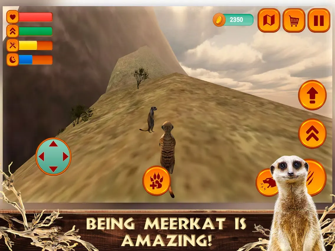 ภาพหน้าจอของ Meerkat Simulator: Animal Life iPad 