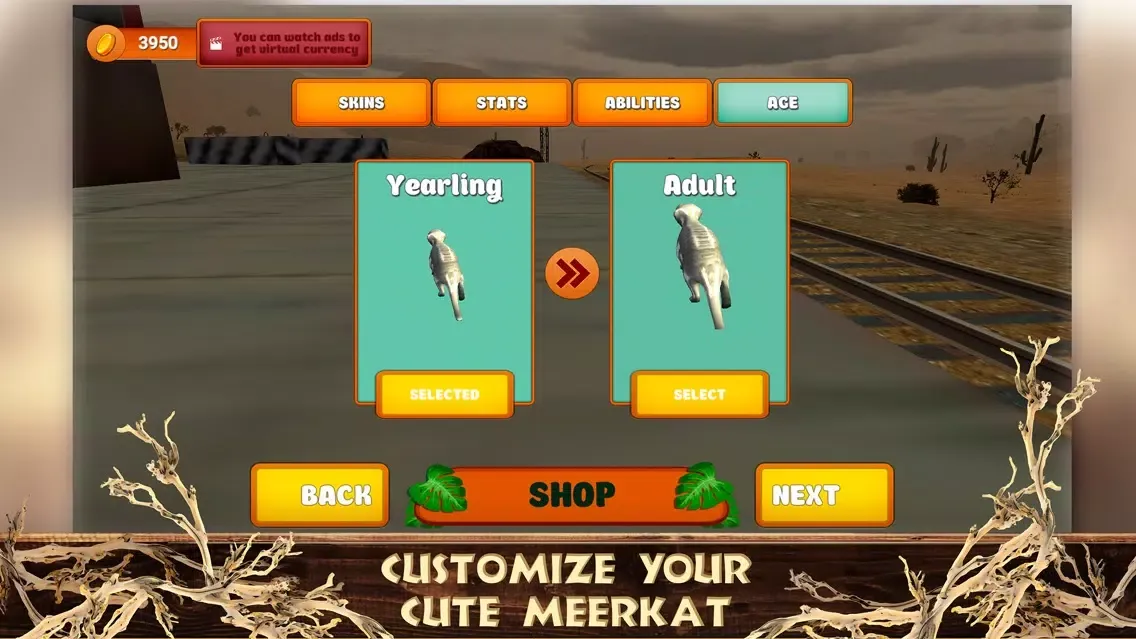 ภาพหน้าจอของ Meerkat Simulator: Animal Life