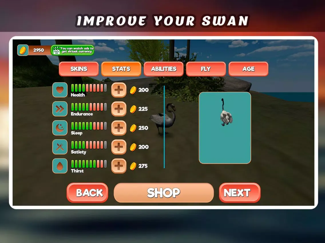 Capturas de pantalla de Swan Bird Simulator 3D iPad 