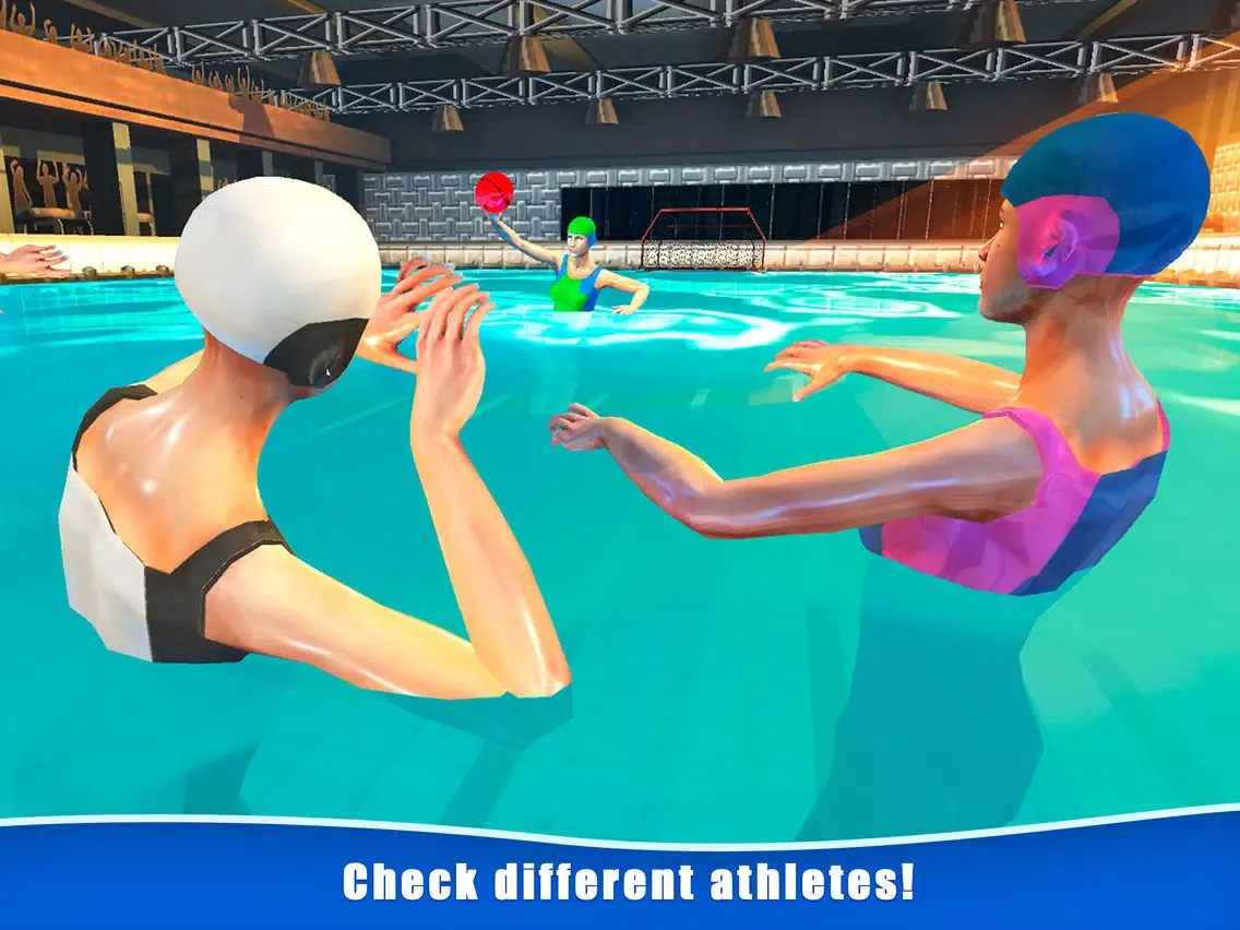 Tangkapan skrin Water Polo Swimming Sports 3D iPad 