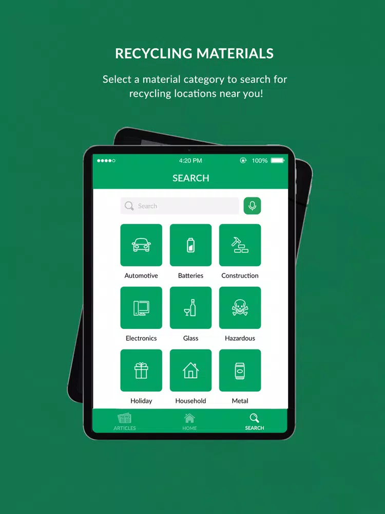 RecycleNation iPad 應用截圖