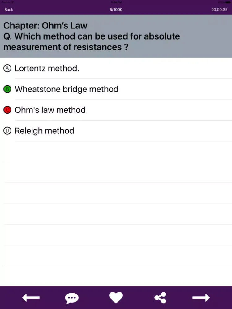 Zrzuty ekranu Electronics and Communication Quiz iPad