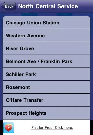 ภาพหน้าจอของ Metrack: Metra Rail Schedules