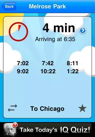 ภาพหน้าจอของ Metrack: Metra Rail Schedules