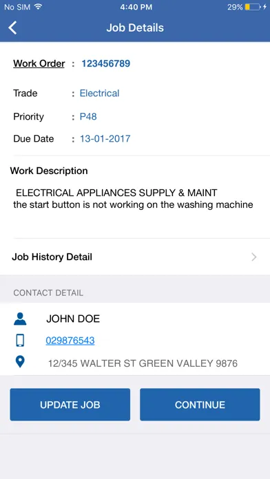 Capturas de pantalla de Job Management Software