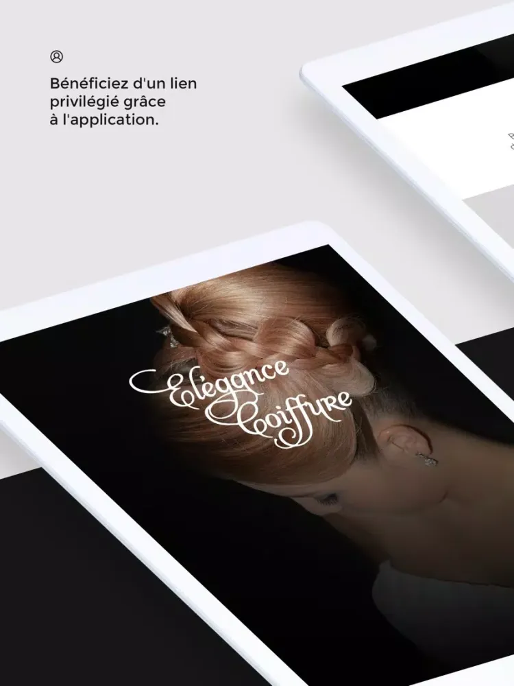 ภาพหน้าจอของ Salon Elégance Coiffure iPad 