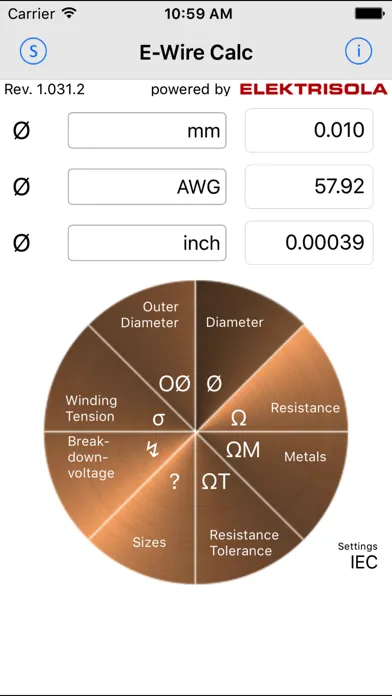 E-Wire Calc स्क्रीनशॉट
